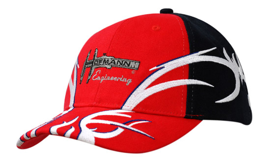 Brushed Heavy Cotton with Flame Embroidery on Crown & Peak
