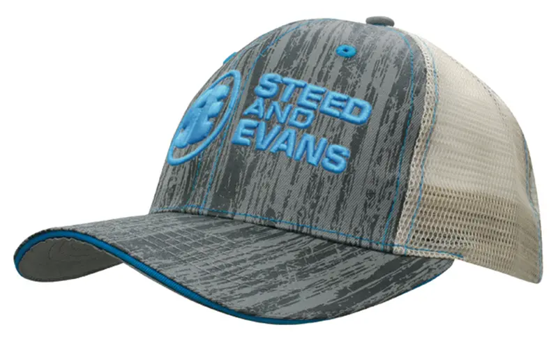Wood Printed With Mesh Back – Baseball Caps – available in green, pink colours