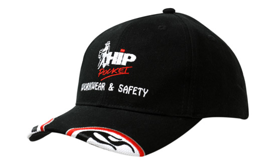 Brushed Heavy Cotton with Mesh Inserts & Embroidery on Peak