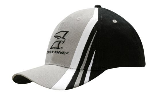 Brushed Heavy Cotton with Fabric Inserts and Embroidery on Crown & Peak
