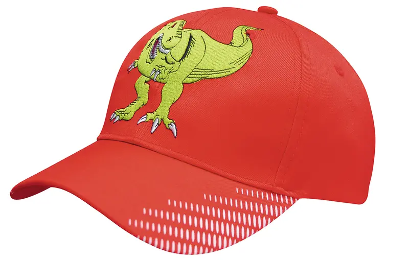 Breathable Poly Twill with Peak Flash Print – Baseball Caps – available in multi colour