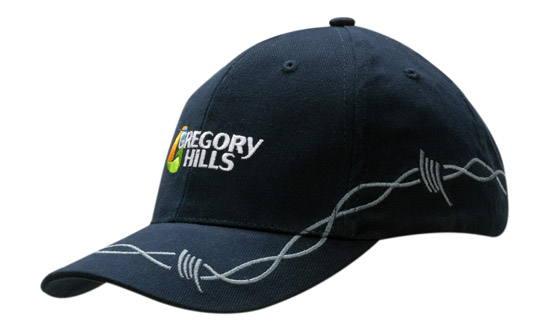 Brushed Heavy Cotton with Chain Embroidery on Crown & Peak
