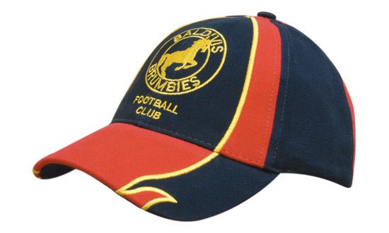 Brushed Heavy Cotton with Embroidered Edged Inserts to Peak & Crown