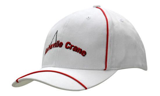 Brushed Heavy Cotton with Piping on Crown & Peak