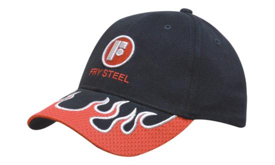 Brushed Heavy Cotton with Mesh Indented Peak Flames