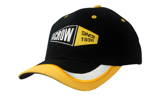 Brushed Heavy Cotton with Fabric Inserts/Embroidery on Peak
