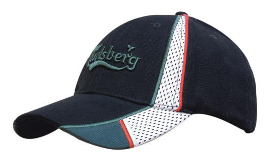 Brushed Heavy Cotton with Peak and Crown Mesh Inserts – Baseball Caps