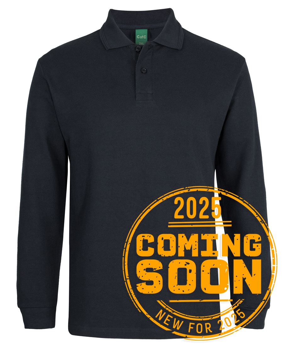 C of C L/S 320G POPCORN COTTON POLO