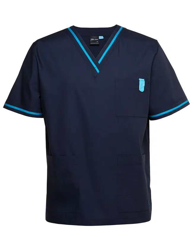 JB's Contrast Scrubs Top