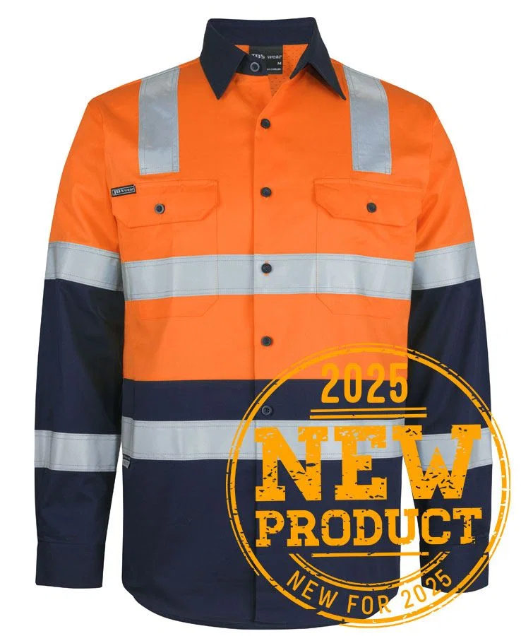 JB's Hi Vis (D+N) L/S 150G Level 3 Work Shirt
