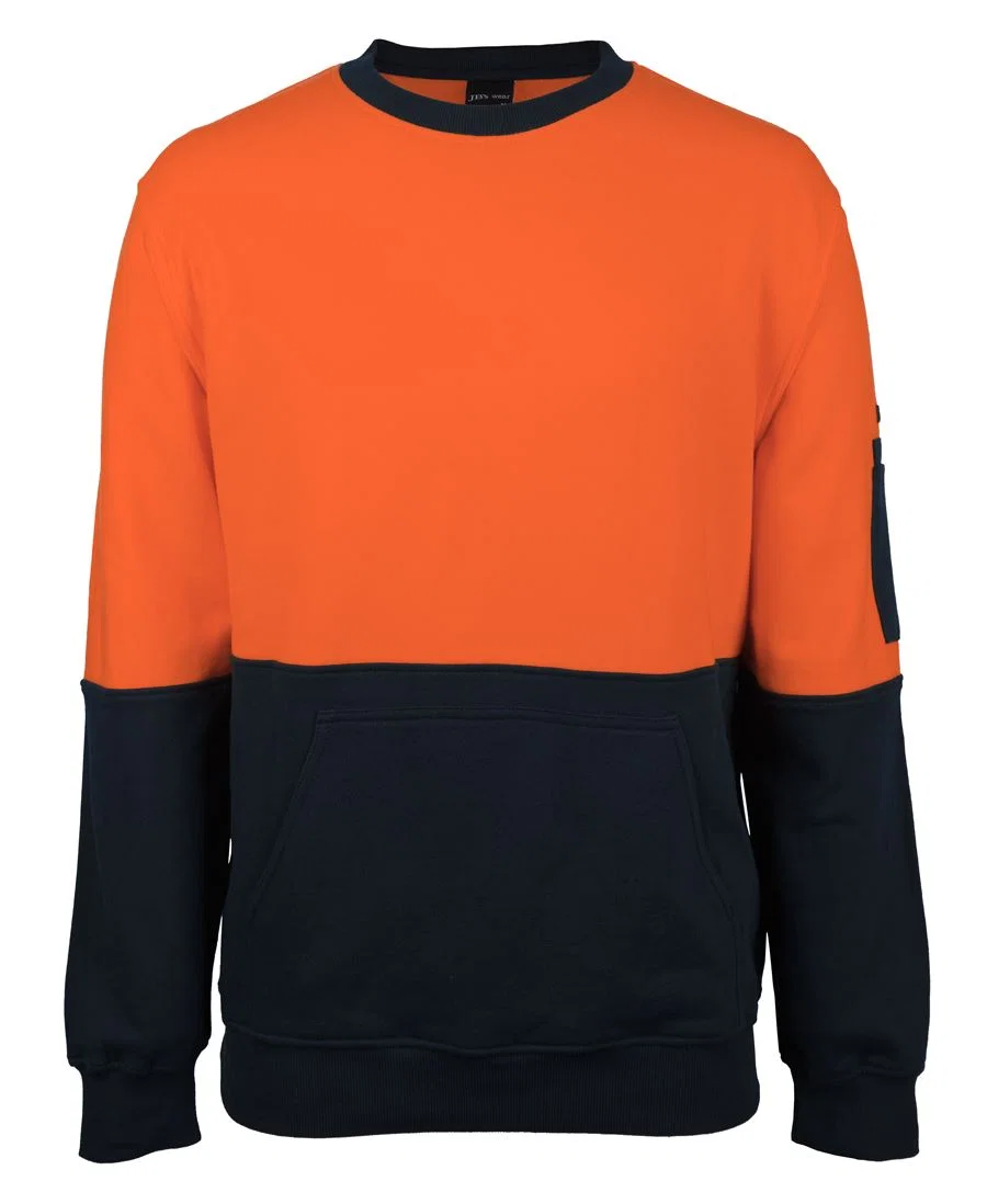 JB's Hi Vis 310 Cotton Crew Neck Fleece