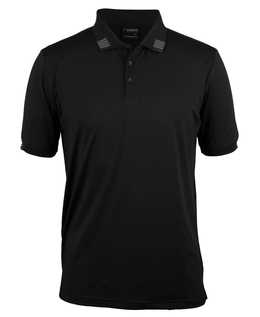 Podium 4 Stripe S/S Stretch Polo