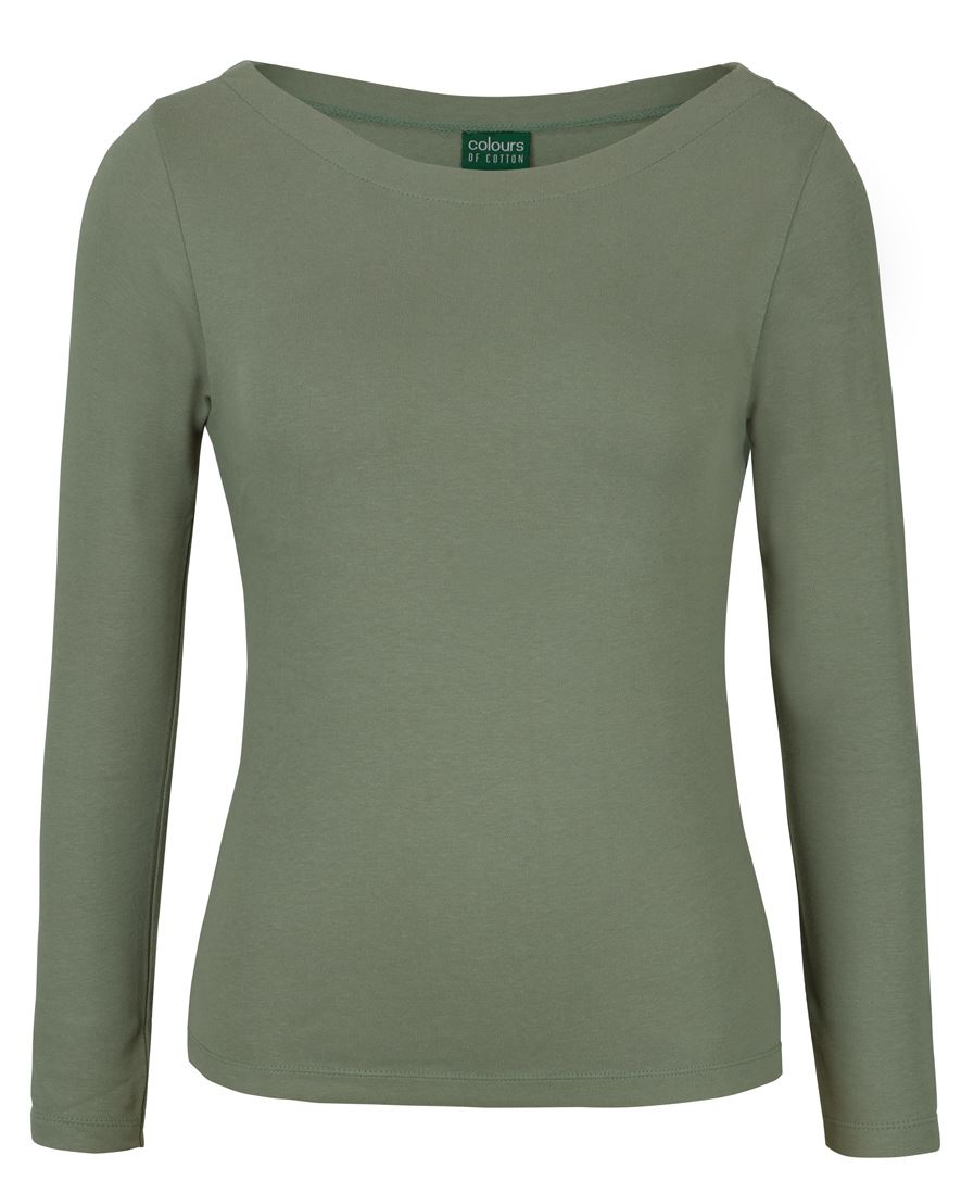 C of C LADIES L/S BOAT NECK TEE