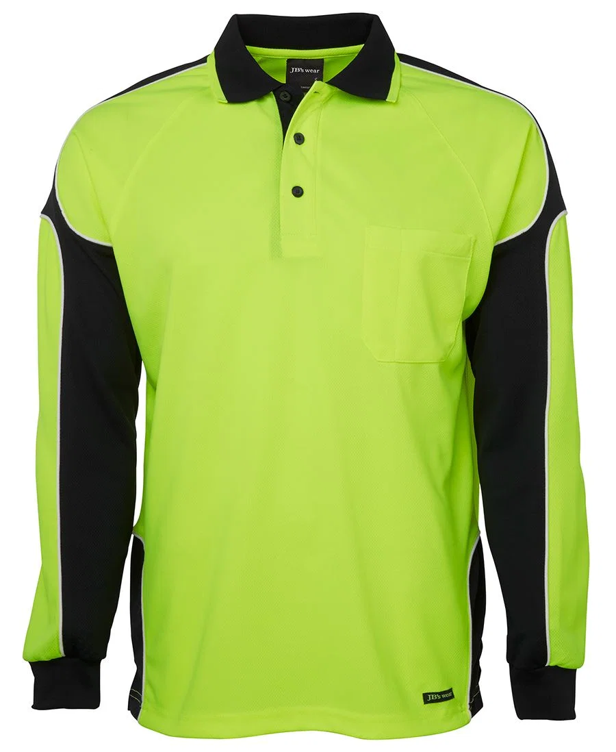 JB's Hi Vis L/S Arm Panel Polo
