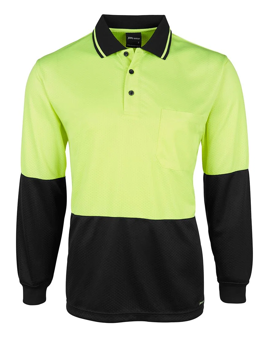 JB's Hi Vis L/S Jacquard Polo