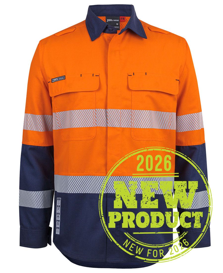 JB's FR PPE2 D+N BIOMOTION L/S WORK SHIRT ORANGE-S