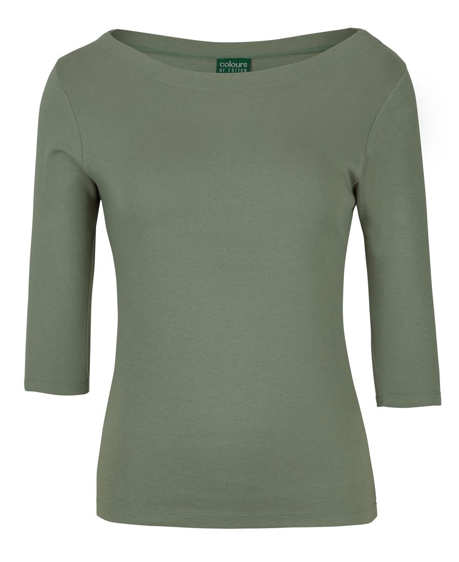 C of C LADIES 3/4 SLEEVE BOAT NECK TEE