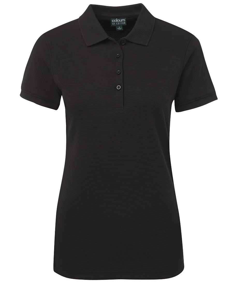 C of C LADIES OTTOMAN POLO BLACK -06