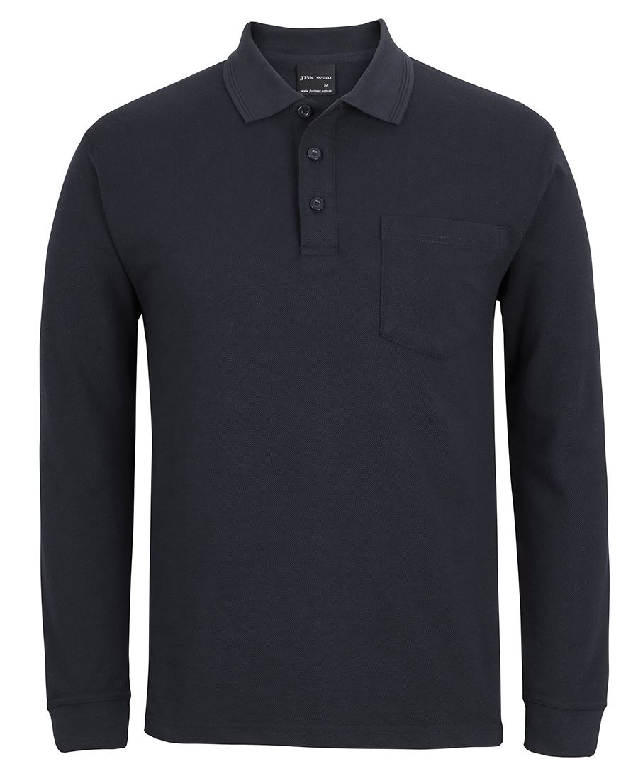 JB's 210 L/S POCKET POLO NAVY -S