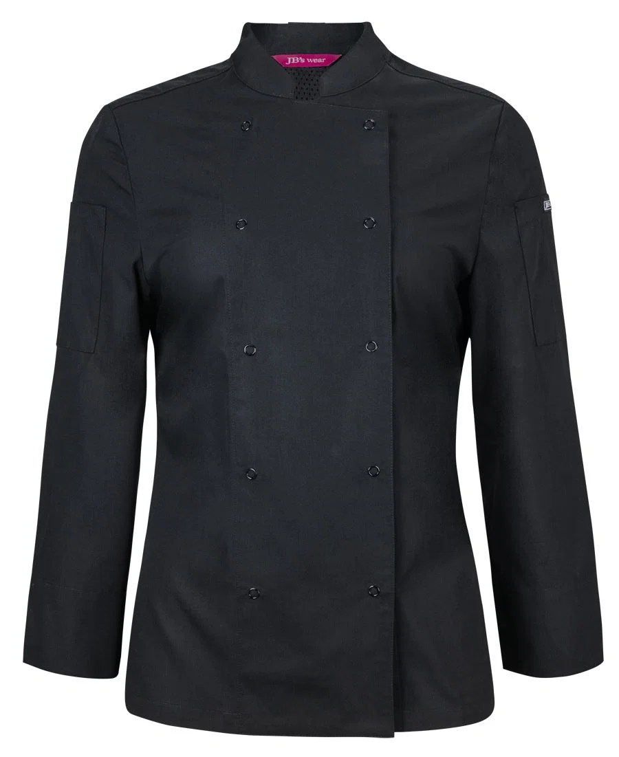 JB's Ladies L/S Snap Button Chef Jacket