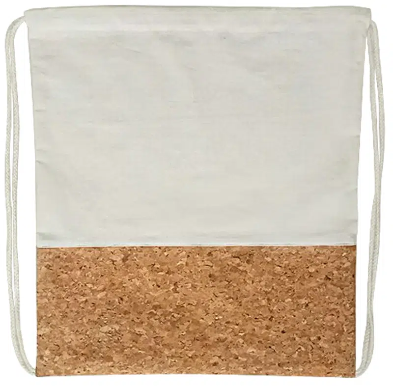 Denver Cotton Calico Bag With Cork – Drawstring Bags