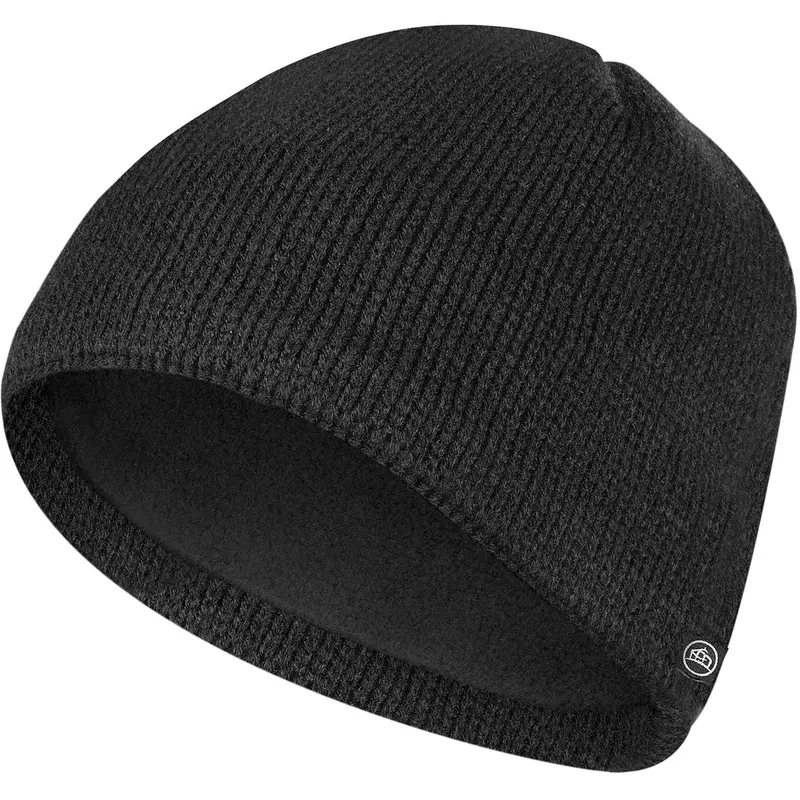 Helix Knitted Fleece Beanie – Beanies – available in black colour