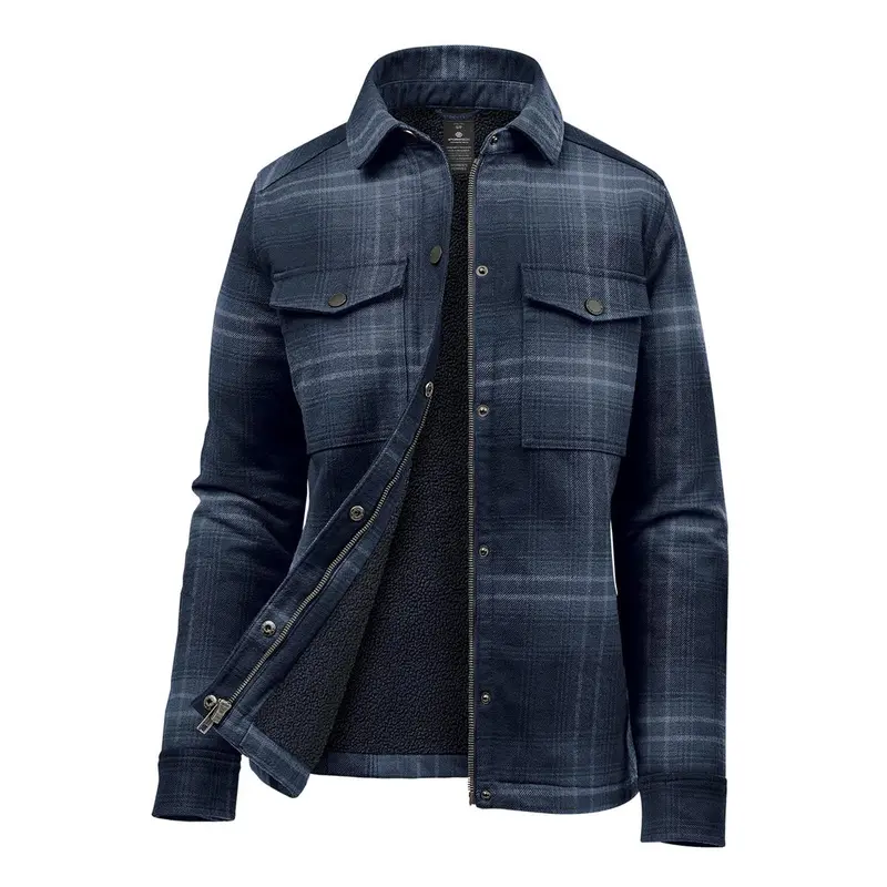 Women's Highland Sherpa Lined Plaid Jacket – Jackets – available in black colour