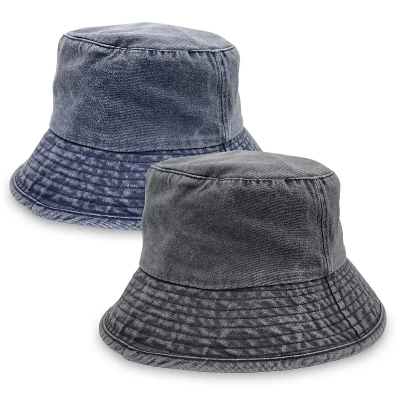 Washed Chino Bucket Hat – Bucket & Sun Hats – available in black, blue colours