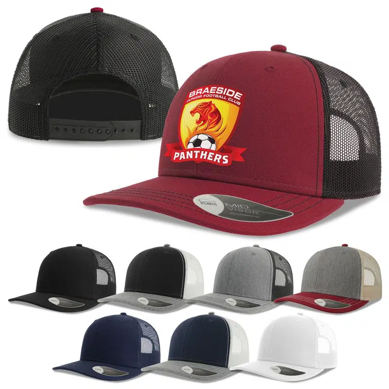 Sonic Trucker – Trucker Caps – available in black, blue, grey, red colours