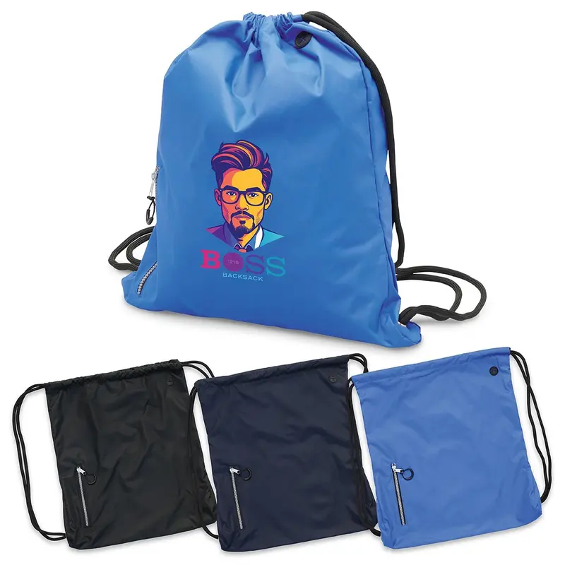 Boss Backsack – Drawstring Bags – available in black, blue, green colours