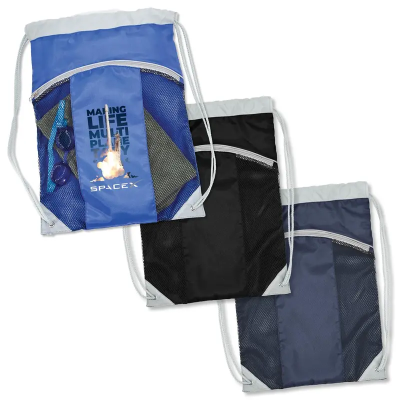 Matrix Backsack – Drawstring Bags – available in black, blue, silver colours