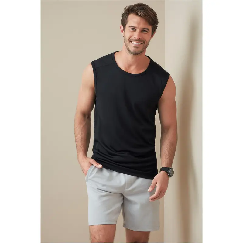 Men's Active 140 Sleeveless – T Shirts – available in black, white colours
