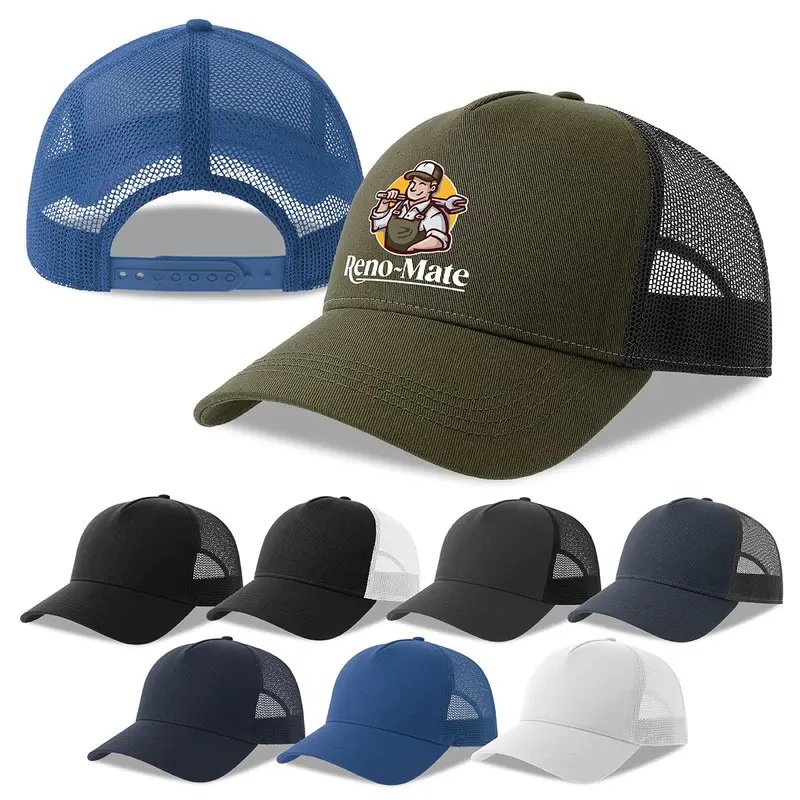 Rapper Cotton-S Organic/Recycled – Trucker Caps – available in black, blue, green, grey colours and 1 more