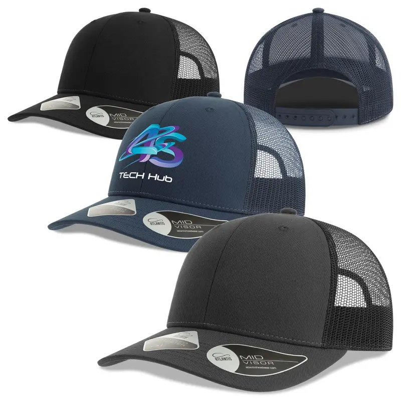 Bryce Recycled Trucker – Trucker Caps – available in black, blue, grey colours