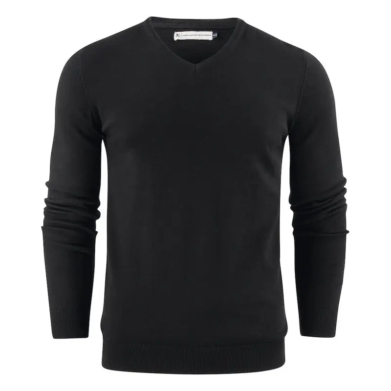 Ashland Men's V-Neck Sweater – Pullovers – available in black colour