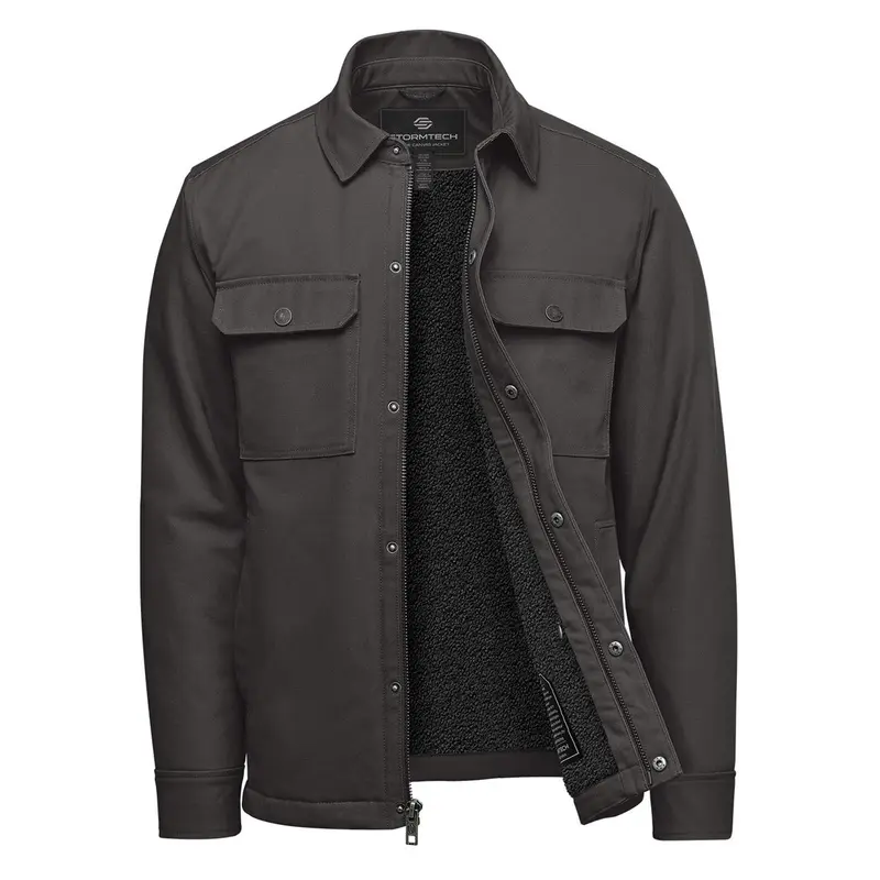 Men's Oxide Sherpa Lined Canvas Jacket – Jackets – available in black, blue, brown colours
