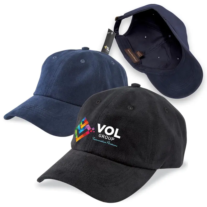Brushed Cotton Chino – Baseball Caps – available in black, blue colours