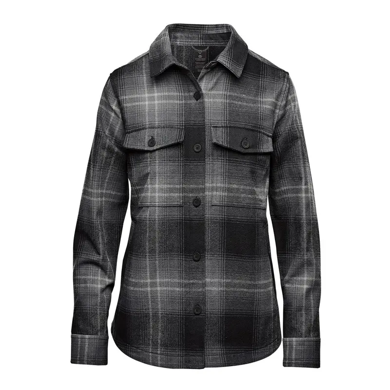 Women's Highland Plaid Shacket – Shirts – available in black colour