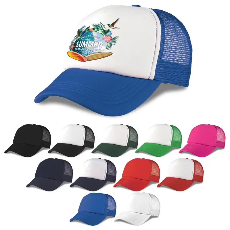 Foam Mesh Trucker – Trucker Caps – available in black, blue, green, pink colours and 2 more
