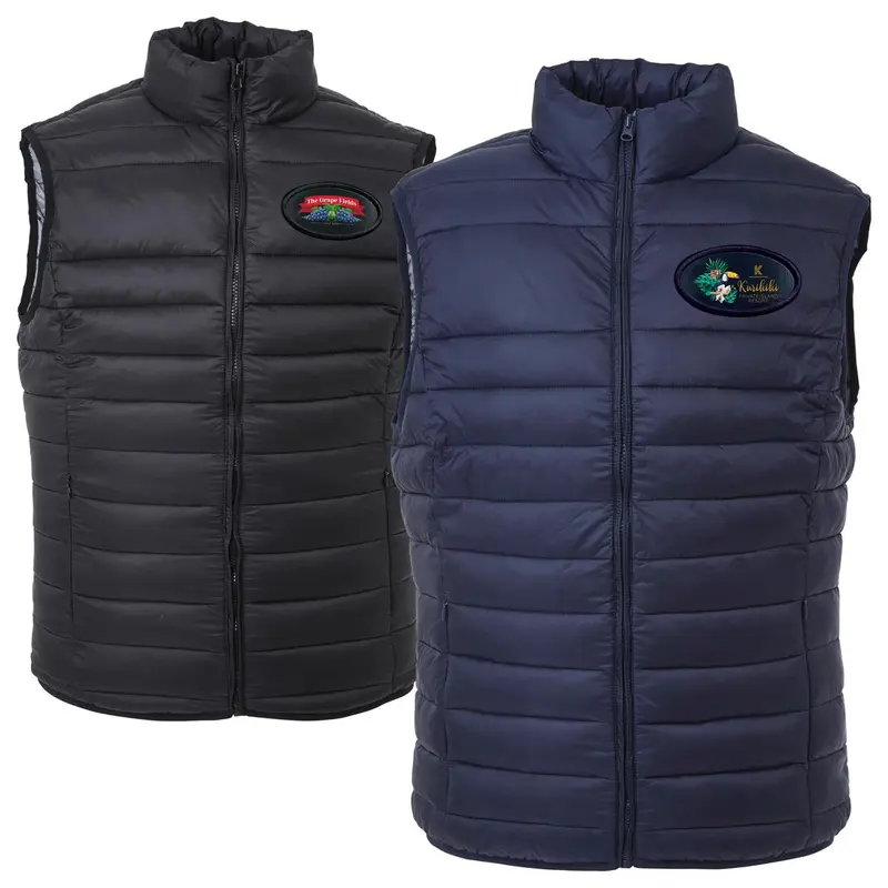 The Puffer Vest – Vests – available in black, blue colours