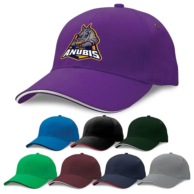 Sandwich Peak Cap – Baseball Caps – available in black, blue, green, grey colours and 6 more