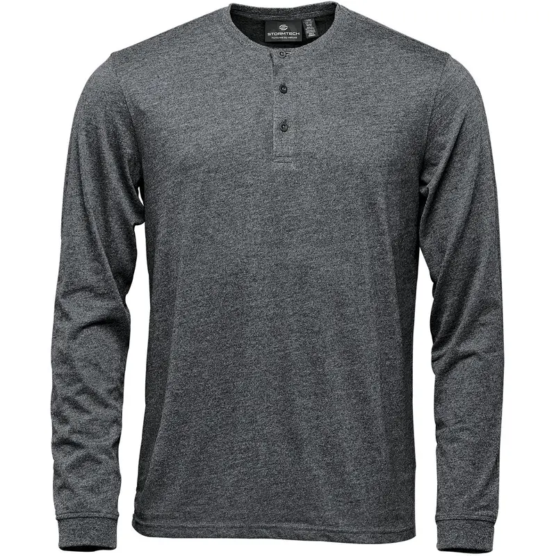 Men's Torcello L/S Henley – T Shirts – available in black, grey colours