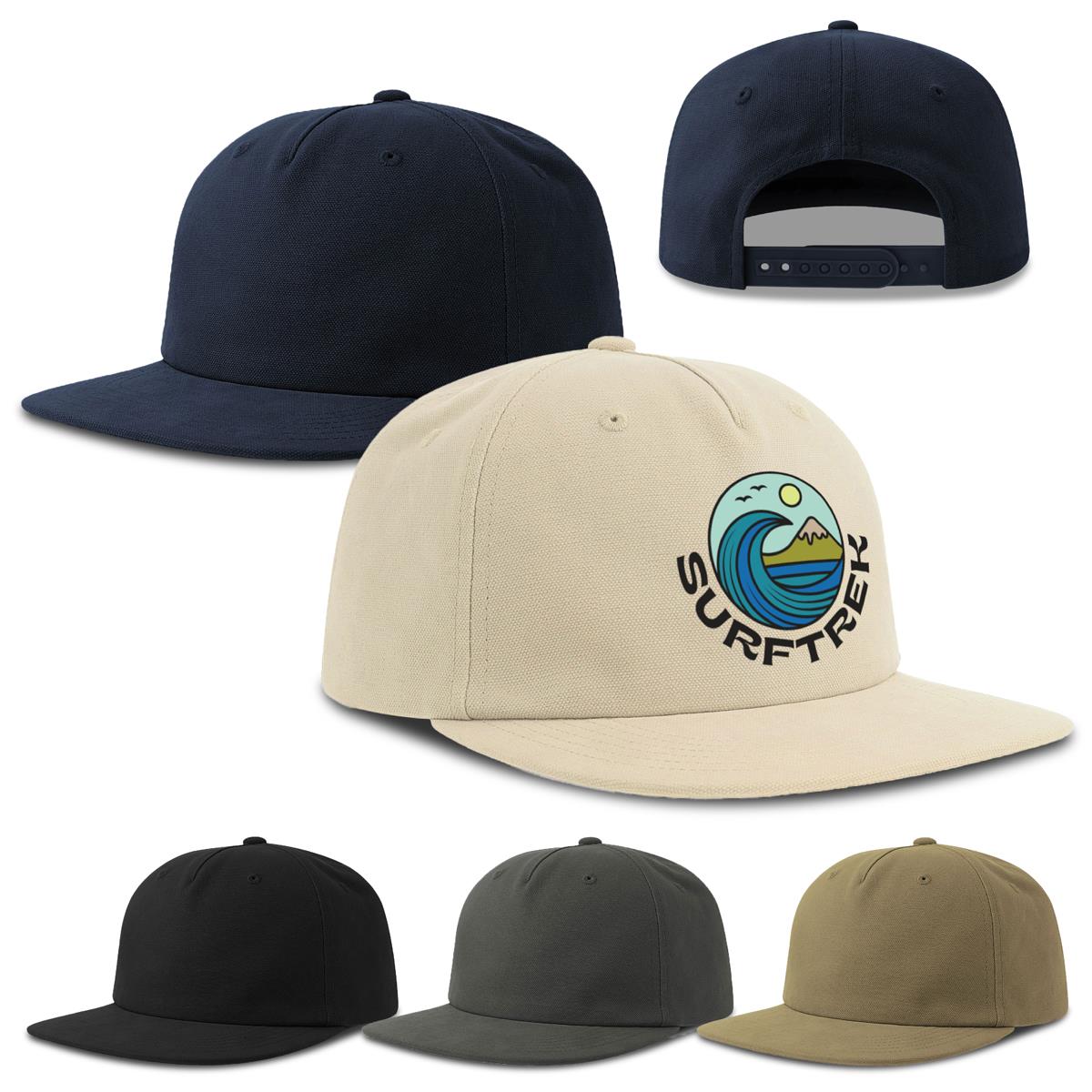 Cruz Organic Cotton Flat Peak – Baseball Caps – Atlantis – available in Black, Dark Grey, Khaki, Navy and 1 more – photo 1 of 8