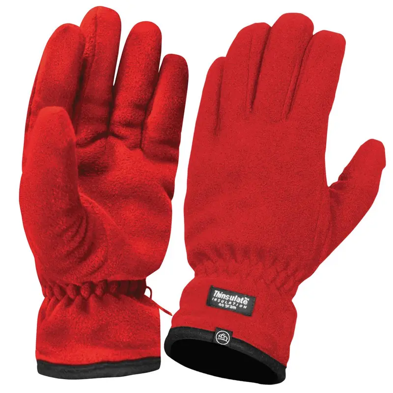 Helix Fleece Gloves – Accessories – available in red colour
