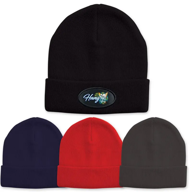 Acrylic Beanie – Beanies – available in black, blue, grey, red colours