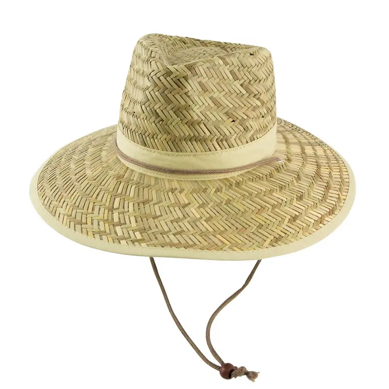 Straw Hat W/Toggle – Straw Hats – available in beige colour