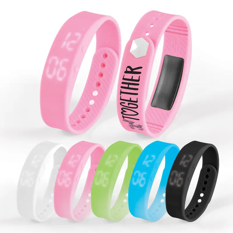 Stride Pedometer Bracelet 2.0 – Fitness Bands – available in black, blue, green, pink colours and 1 more