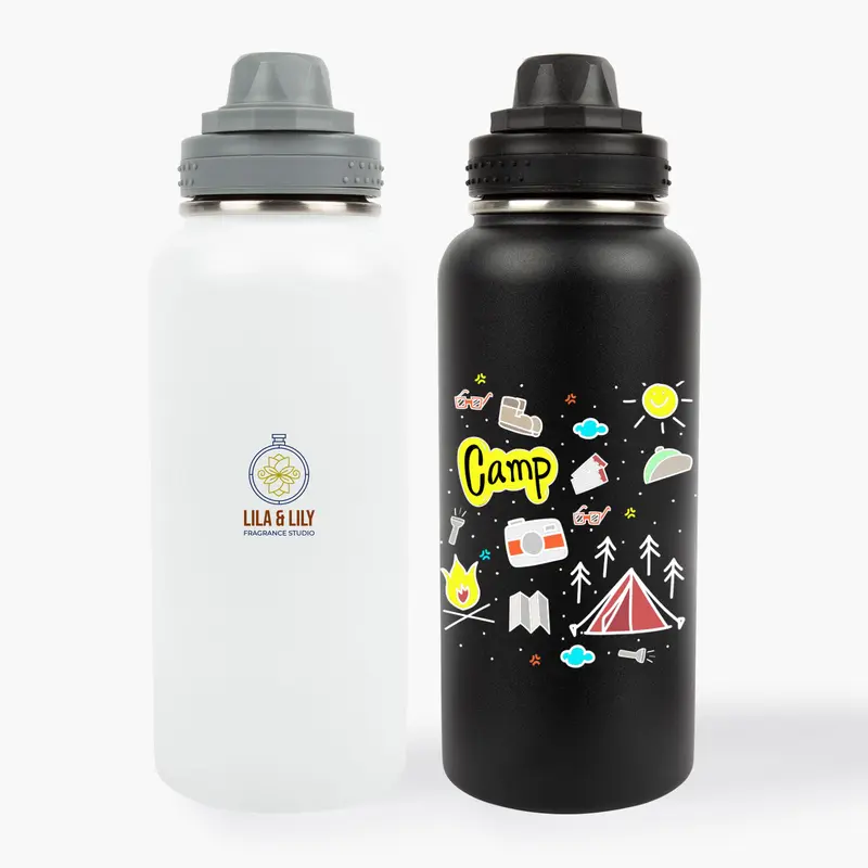 Mystique 950ml Stainless Steel Vacuum Bottle – Drink Bottles – available in black, white colours