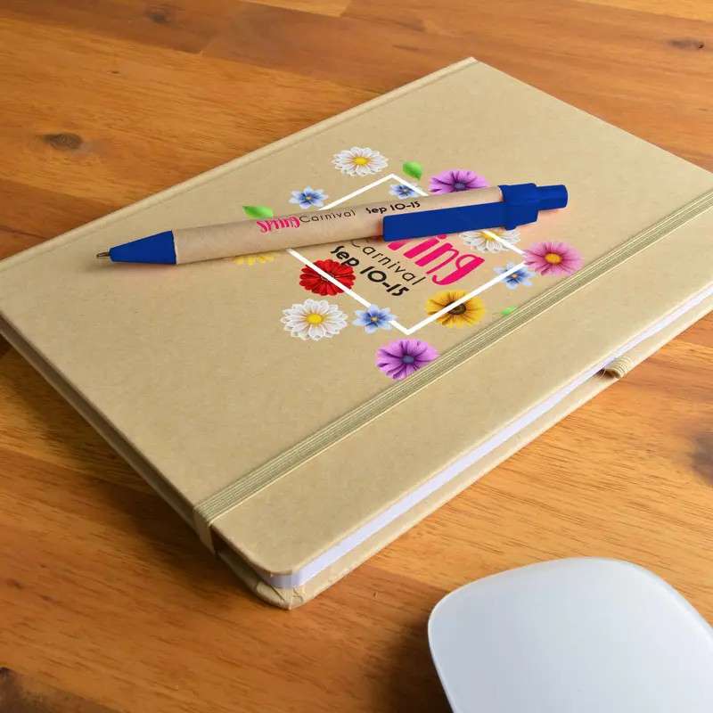 Venture A5 Natura Notebook / Matador Pen – Notebooks – available in beige, black, blue, green colours and 2 more