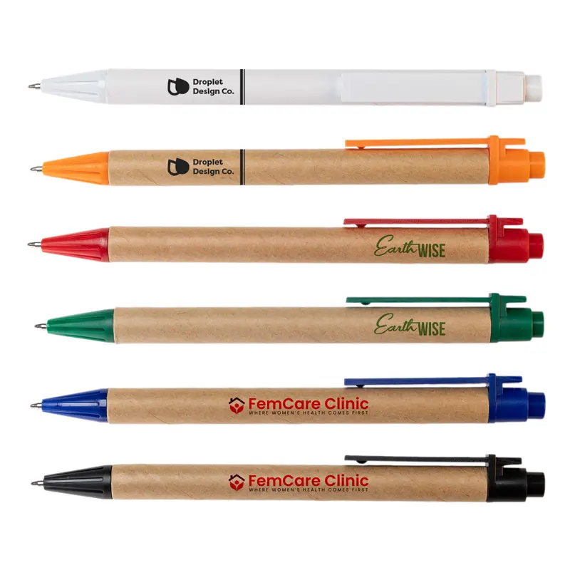 Matador Cardboard Pen – Novelty Pens – available in beige, white colours